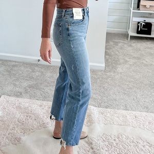 Abercrombie curve love ankle straight ultra high rise jeans
